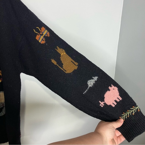 Vintage Susan Bristol 2 by 2 Noah’s Ark hand knit wool sweater womens size large - Picture 11 of 11